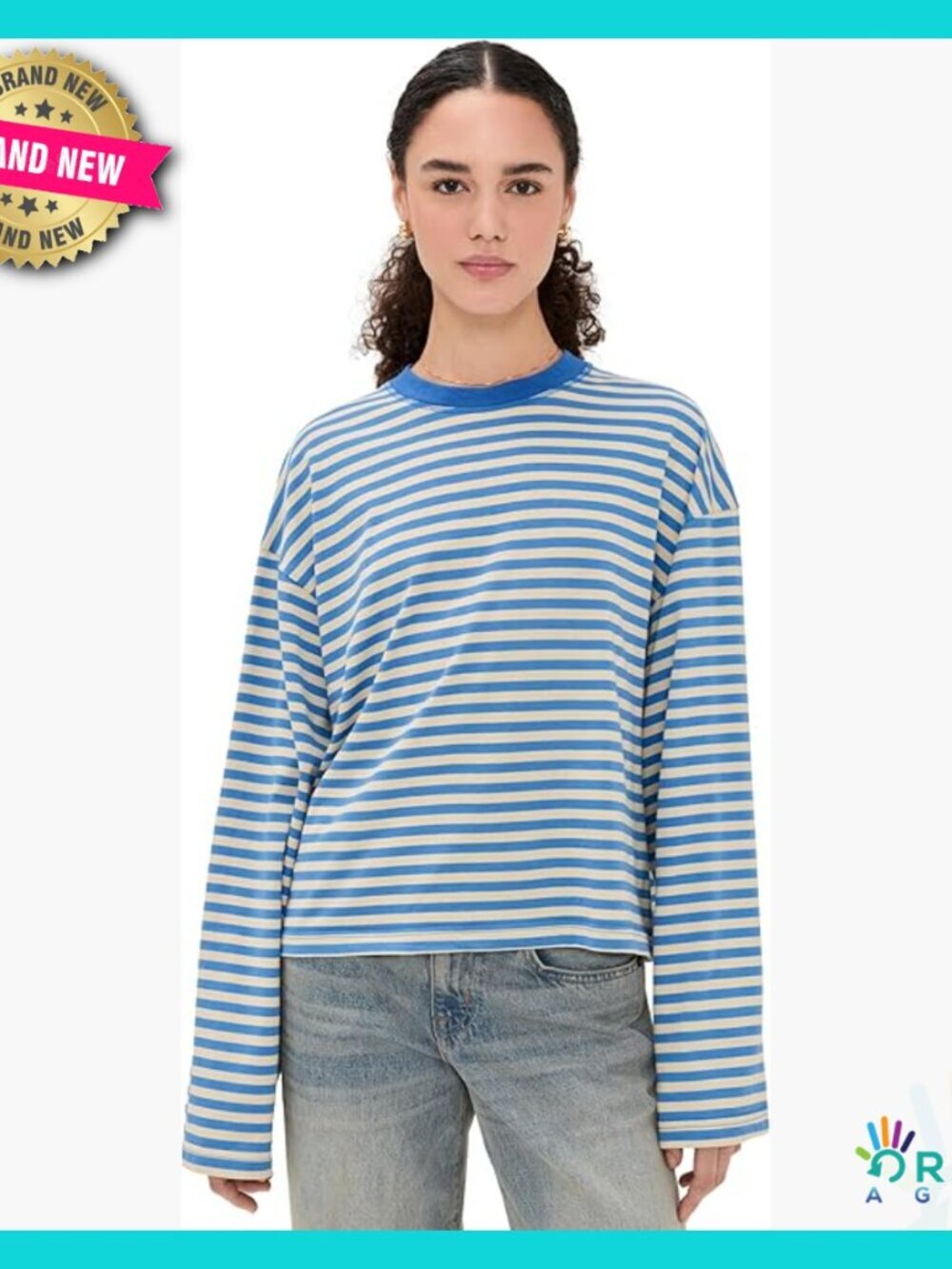 Striped Long Sleeve Tee Y2K Retro Minimal Chic Crew Neck Pull On